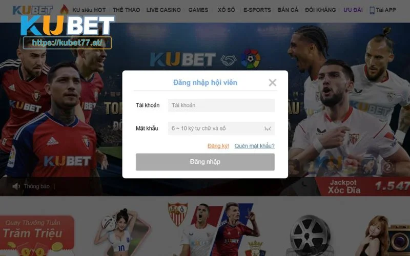 Quy trình đăng nhập Kubet77 vô cùng đơn giản và nhanh chóng